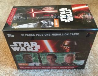 3 Topps Star Wars Force Awakens Series 2 - 10 Packs,  Medallion Card Per Box