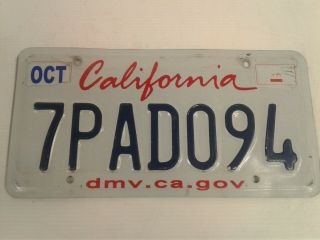 California Embossed Licence/number Plate Us/united States/usa/american 2