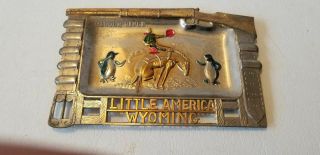 Little America Wyoming Souvenir Penguins Buckin’ Bronco Saddle Buddy Stephan A