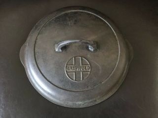 Griswold No.  7 Cast Iron Skillet Lid Button Logo 1097 Needs Cleaning And Season