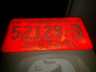 Tennessee Dealers License Plate 5 - 2005 Embossed