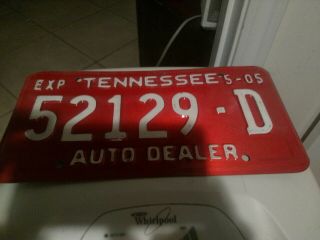 Tennessee Dealers License Plate 5 - 2005 Embossed 2