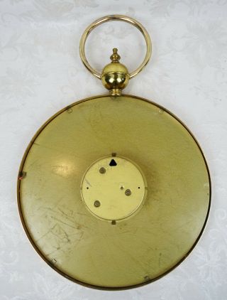 Vintage Fiberglass Atomic Face Wall Pocket Watch Clock Brass Tone Mid Century 5