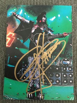 Kiss Premium Trading Cards Dynamite Gene Simmons Signed Gold Autographed