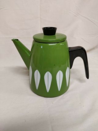 Cathrineholm Lotus Coffee Pot Avocado Green Norway Mid - Century Modern Design