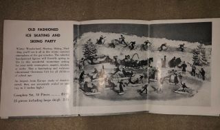 Art Craft Products Old Fashioned Ice Skating Party Metal Flats Orig Box & Insert 8