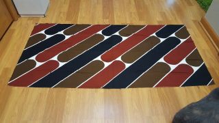 Awesome Rare Vintage Mid Century Retro 70s Large Diagonal Op Art Fabric Look