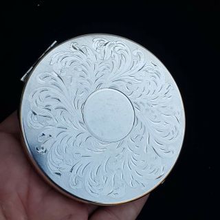 Elgin American Sterling Silver Compact 3 Inch 3.  8 Oz.