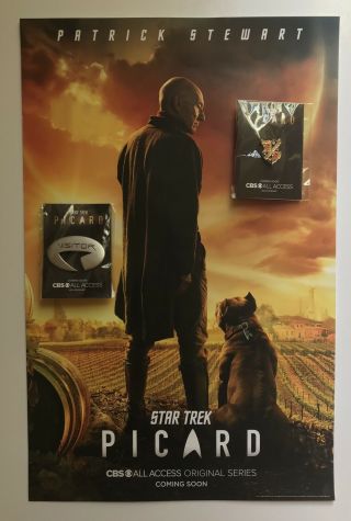 Sdcc 2019 Cbs All Access Star Trek Picard Poster Family Crest Visitor Pin