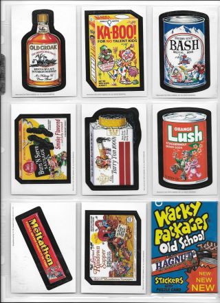 Wacky Packages Old School Series 2 Set 33 Cards Plus 9 Card Puzzle & Wrapper