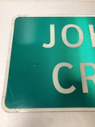 Authentic Retired Texas John’s Creek Highway Sign Brazoria County Freeport 2