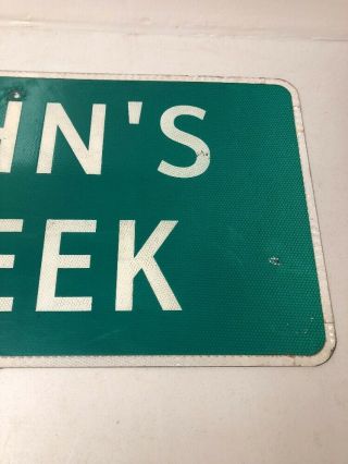 Authentic Retired Texas John’s Creek Highway Sign Brazoria County Freeport 5