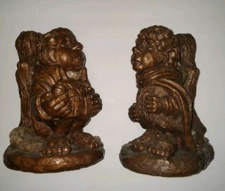 Bilbo And Frodo Baggins Hobbit Lotr Bookends By Mike Makras 1981