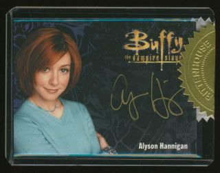 Buffy The Vampire Slayer Ult Series 3 Alyson Hannigan Gold Autograph Auto Willow