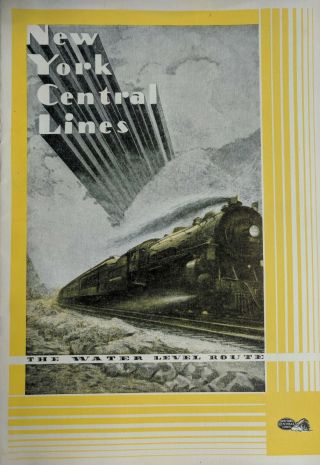 York Central Lines – The Water Level Route – Menu October 1933.