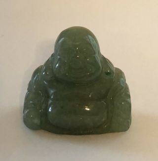 Small Miniature Green Apple Jade Chinese Buddha Budda Figurine