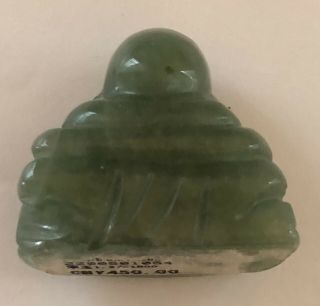 Small Miniature Green Apple Jade Chinese Buddha Budda Figurine 5