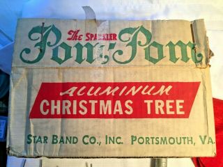 Vintage The Sparkler Pom Pom Aluminum Christmas Tree Star Band Co.  Inc.  M - 219