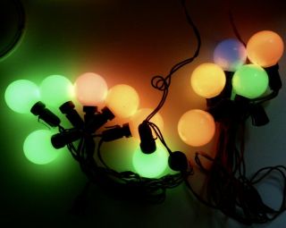 12 Vintage Sylvania Fluorescent C - 7 Christmas Tree Bulbs Multi - Color