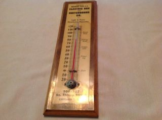 Electric Box & Switchboard,  Chicago,  Ill.  Vintage Advertising Thermometer