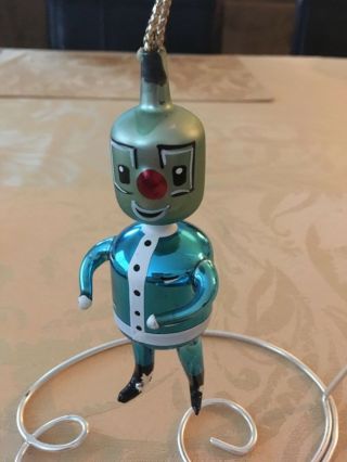 Vintage 1950’s Italy Spaceman Robot Martian Space Ornament Blown Glass