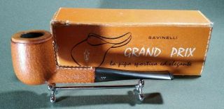Savinelli " Grand Prix " Leather Wrapped Smoking Estate Pipe/ Pfeife / Pipa