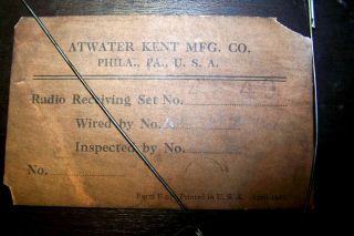 1923 Atwater Kent Breadboard 4340 RADIODYNE.  All 3