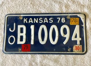 Kansas License Plate 1976
