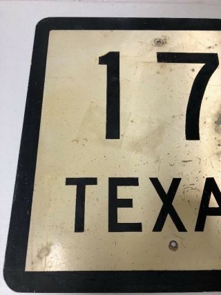 Old Authentic Retired Texas 17 Highway Sign Marfa Pecos In West Texas 24 X 24” 2