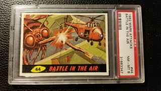 1962 Topps Mars Attacks Battle In The Air 44 Psa Nm - Mt 8