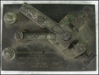 ADAMS MORGAN Type CR1235 SILICON - ANTIMONY Crystal Detector 1919 Navy Radio 2