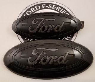 2018 - 2019 Ford F - 150 Black And Magnetic Gray Logo,  Emblem Set,  Front & Rear