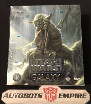 Topps Starwars Galaxy Series 6 Movie Hobby Card Box Set Disney Kenner Lee Comics