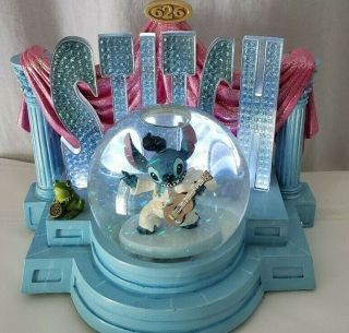 Disney Lilo And Stitch Stitch Snow Globe Music Box Light Elvis Presley Version