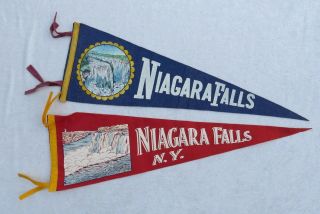 Niagara Falls Honeymoon Vacation Vintage Felt Pennants Travel Souvenirs