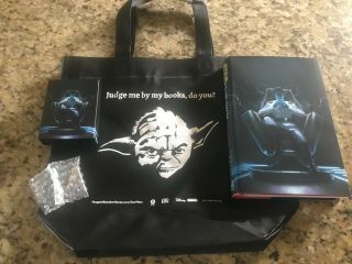 Sdcc 2019 Star Wars: Thrawn Treason Book & Audio Signed W/enamel Pin & Yoda Bag