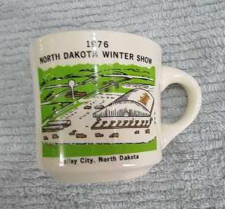 Old 1976 North Dakota Winter Show Valley City Nd Vintage Pottery Mug Cup Sh