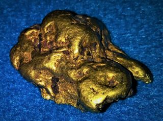 Natural Gold Nugget 40.  8 Gms 1.  31 Troy Oz Jacksonville Oregon Rich Yellow Nors