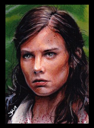 Aceo Sketch Card Walking Dead Maggie Painting Jim Kyle