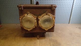 Vintage General Railway Signal Co.  Railroad Train Crossing Double Sided 4 Lenses