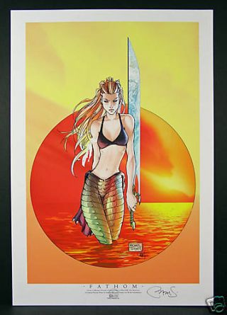 " Fathom " Fine Art Print By Michael Turner Only 75 Made Signed With