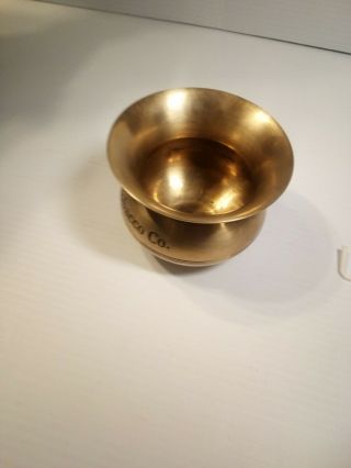 Vintage US Tobacco Co Spittoon Brass Table Top 3