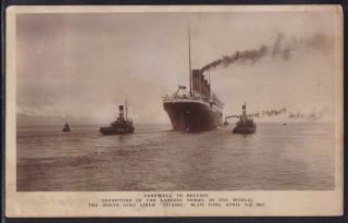Rms Titanic,  Pre - Sinking,  Real Photo,  Rppc,  White Star Line,  Postcard,  Cunard