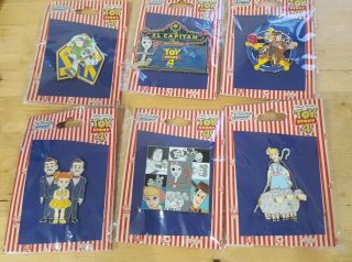 Disney Dsf Dssh Pixar Toy Story 4 Pin Set Of 6 Woody Buzz Jessie Forky Marquee