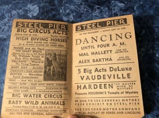 Vintage Steel Pier Program Amos And Andy 1933 Atlantic City NJ 2