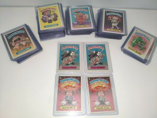 Garbage Pail Kids - Series 1 Complete Set 82 Cards.  Mostly Matte Back