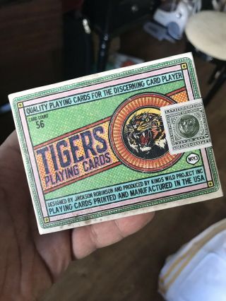 Tigers Playing Cards Jackson Robinson Kings Wild Limited Edition Of 1000