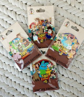 Disney Employee Center Toy Story Cluster Pin Set Le 250