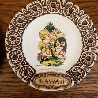 Dole Fruit USA Hawaii Dole Kids Pineapple Wall Plates Treasure Craft Pottery 2