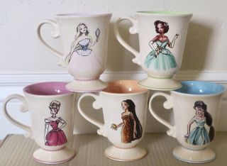 Disney Store Designer Doll Mugs Princess Set Of 10 Ariel Belle Rapun 3